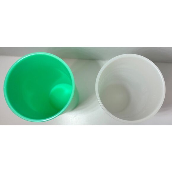 Vintage Tupperware Tumblers Lot of 4 16 Oz Pastel Blue Orange Green - Picture 7 of 8